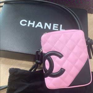 Vintage Chanel Leather Cambon Crossbody Bag
